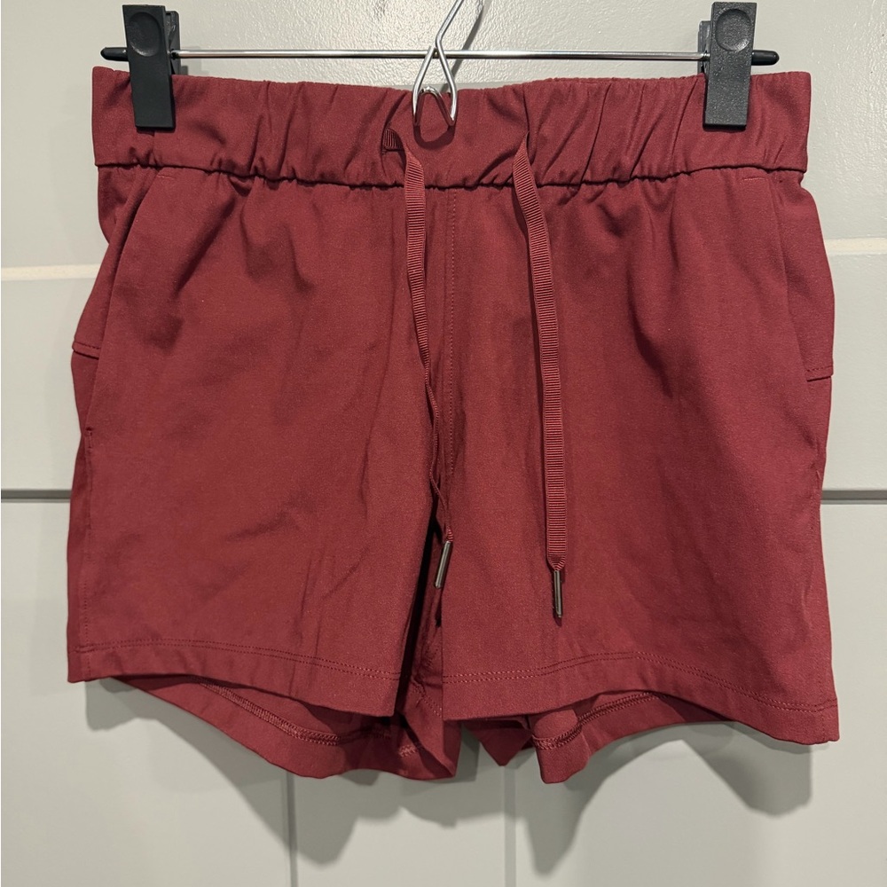 CRZ YOGA Women's Burgundy Athletic Shorts